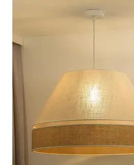 Svietidlá  - Luster na lanku YUTE AVIGNON 1xE27/15W/230V pr. 60 cm šedá/hnedá 603881
