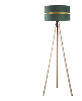 Lampy  - Stojacia lampa DUO 1xE27/60W/230V pr. 44 cm zelená/béžová AS0463+DU83556