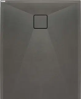 Vane DEANTE - Correo antracitová metalická Granitová sprchová vanička, obdĺžniková, 90x70 cm KQR_T71B