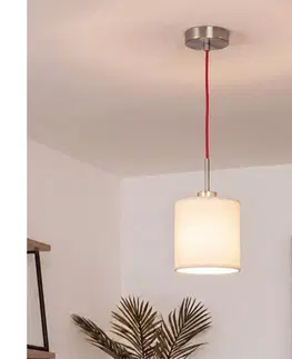 Svietidlá BRILAGI - LED luster na lankách NUBILA 1xE27/60W/230V pr. 14 cm červená/krémová EG32516+BG1585