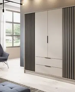 Šatníkové skrine ArtPS Šatníková skriňa KELLY 4D bez zrkadla | cashmere