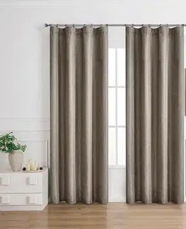 Závesy do spálne Záves na páske NORI 005/185GSM 140x250 hnedý