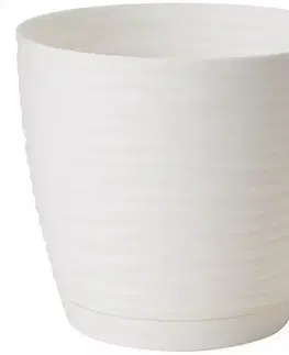 Záhrada Sahara Petit okrúhly s podstavcom 17 cm biely