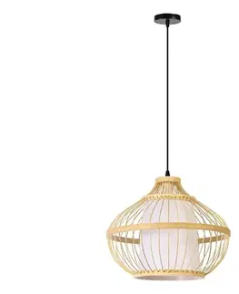 Svietidlá  08256L - Luster na lanku PINCHOS 1xE27/40W/230V pr. 40 cm bambus 08256L