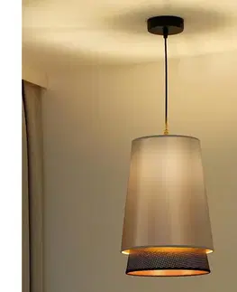 Svietidlá  - Luster na lanku BELL SHINY 1xE27/15W/230V pr. 25 cm strieborná/čierna 603256