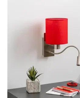 Svietidlá BRILAGI - LED Nástenná lampa NUBILA 1xE27/25W/230V + LED/3W chróm/červená BG1556+BG1578
