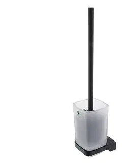 Svietidlá NIMCO MAC 29094CN-90 - Nástenná WC štetka MAYA matné sklo/matná čierna MAC 29094CN-90