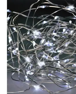 Vianočné dekorácie BRILAGI - LED  reťaz 100xLED/3xAA 10m studená biela 1V54-W-OEM1