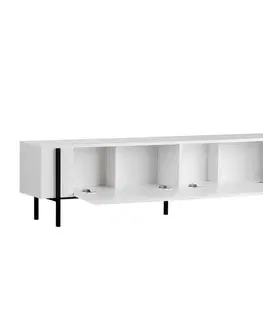 TV stolíky SUXES TV stolík na nožičkách, biela/čierna