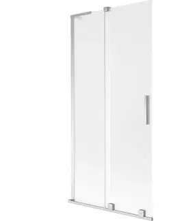 Sprchové dvere MEXEN/S - Velar L dvojkrídlová posuvná vaňová zástena 95 x 150, dekor, chróm 896-095-003-31-01