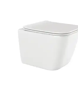 Záchody INVENA - Závesná WC misa PAROS, vrátane soft/close sedátka CE-90-001-W