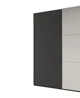 Šatníkové skrine Šatníková skriňa PIERY 225 grafit