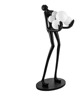 Lampy Azzardo  - Stojacia lampa ATLAS 6xE14/50W/230V 180 cm živica 