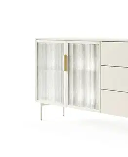 Nábytok ArtLas Komoda NAIRE 2D3S s LED osvetlením | cashmere