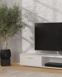 TV stolíky ArtAdrk TV stolík ARIDEA AR04 | biely lesk