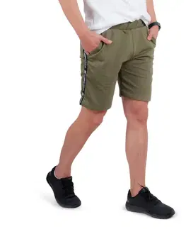 Pánske kraťasy a šortky Pánske teplákové kraťasy inSPORTline Easystrap khaki - L