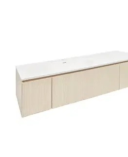 Kúpeľňový nábytok Kúpeľňová skrinka s umývadlom Naturel Austen 165x35x52 cm beige mat Naturel Austen165BG AUSTEN165BG