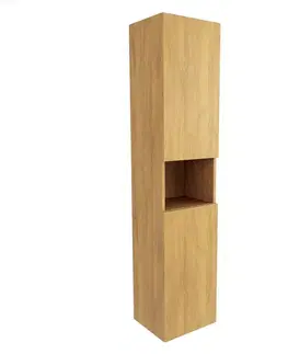 Kúpeľňový nábytok Kúpeľňová skrinka vysoká SAT Feel 36x165x32 cm dub medový mat SATFEELV36DM SATFEELV36DM