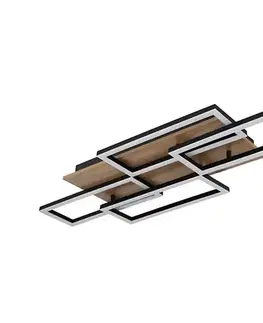 Svietidlá Globo 67359-40 -LED stmievateľné stropné svietidlo JEFFRY 40W/230V 32,5x87,5 cm hnedá/čierna+DO 67359-40