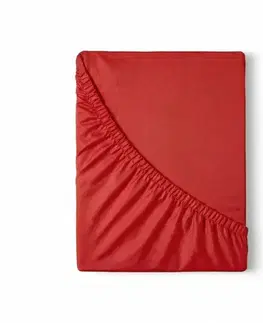 Plachty Kvalitex Saténové prestieradlo s gumou červená, 80 x 200 cm