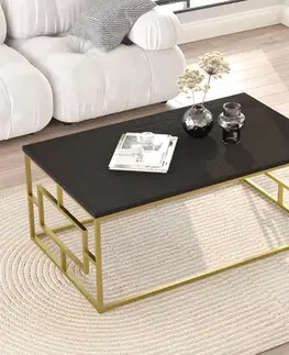Konferenčné stolíky VEGY 12 designový konferenčný stolík, farba čierny/zlatý