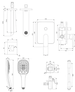Sprchy a sprchové panely Omnires SYSSCW01XCRB
