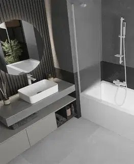 Sprchové dvere MEXEN/S - Next vaňová zástena FIX 50 x 150, dekor, biela 895-050-000-00-30-20