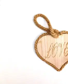 Bytové dekorácie (ostatné) MAKRO - Dekorácia srdiečko Love 15cm