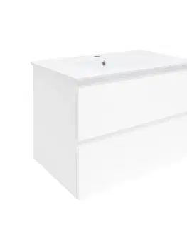 Kúpeľňový nábytok Kúpeľňová skrinka s umývadlom SAT B-Way 79x50x45 cm biela lesk BWAY280WU4BI BWAY280WU4BI