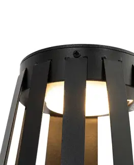 Lampy Sada 2 vonkajších stolových lámp čiernych vrátane LED 3-stupňového stmievača solárneho a nabíjateľného - Penny