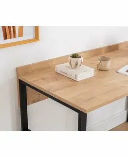 Konferenčné stolíky Pracovný stôl Deha Black and Sapphire Oak
