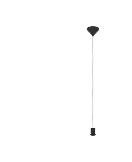 Predlžovacie káble Eglo 300167 - Napájací kábel CURITIBA 1xE27/40W/230V čierna 300167