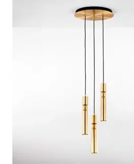 Svietidlá Jupiter 2019 - Luster na lanku ALAS 3xGU10/10W/230V zlatá 2019