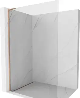 Sprchové dvere MEXEN/S - Kioto L Sprchová zástena WALK-IN 60 x 200, transparent, meď kartáčovaná 800-060-103-65-00