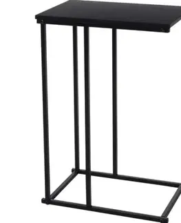 Podnosy a tácky Kinekus Stolík 40x26x58cm kovový čierny