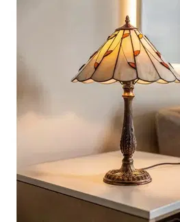 Lampy BRILAGI - Tiffany vitrážová stolná lampa FOLIA 2xE27/60W/230V BRT-B015C