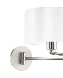Svietidlá Eglo 33269 - Nástenné svietidlo PASTERI 1xE27/60W/230V matný chróm/biela 33269