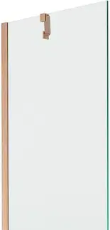 Sprchové dvere MEXEN/S - Next vaňová zástena FIX 60 x 150, transparent, meď kartáčovaná 895-060-000-00-00-65