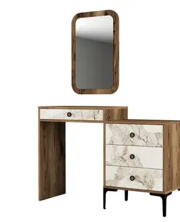 Toaletné Toaletný stolík Lizbon 545 - Walnut, White