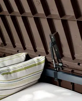 Úložné boxy a chladničky KETER Záhradný GUTTERWOOD box 390L | hnedá