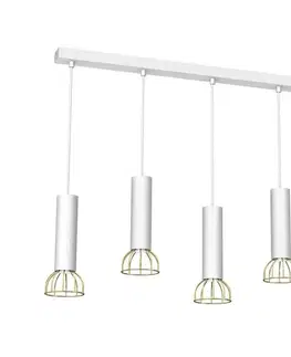 Svietidlá  Luster na lanku DANTE 5xGU10/25W/230V biela/zlatá MLP7256