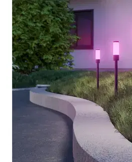 Záhradné lampy Eglo 902043 - RGB LED vonkajšia lampa ZANCARO LED/1W/230V IP44 čierna + diaľkové ovládanie 902043