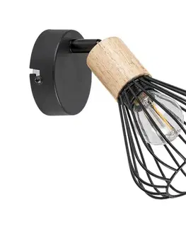 Svietidlá Rabalux 3147 - Nástenné bodové svietidlo FARFALLE 1xE14/25W/230V čierna/buk 3147