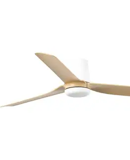 Ventilátory FARO Barcelona FARO 33829WT - Stropný látor PUNT TUB M hnedá/biela pr. 132 cm WT + DO 33829T