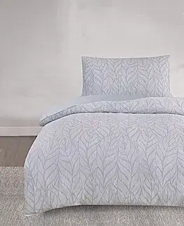 Obliečky Obliečky damaškové žakarové Harmony sivé 200x140cm+90x70cm TiaHome
