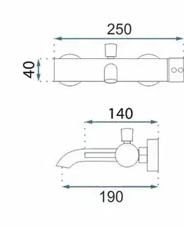 Kúpeľňové batérie REA - Vaňová batéria Lungo Grip Titan REA-B2352