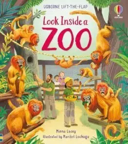 Leporelá, krabičky, puzzle knihy Look Inside a Zoo - Minna Lacey,Maribel Lechuga
