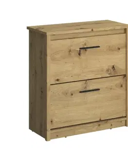 Botníky KONDELA Airon 2K botník (skrinka na topánky) dub artisan