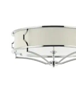 Svietidlá Open Design OR84412-Stropné svietidlo STESSO 4xE27/12W/230V pr. 65cm l. chróm/biela OR84412