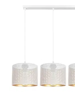 Svietidlá HEXE Luster na lanku ALDO 3xE27/60W/230V biela 0033